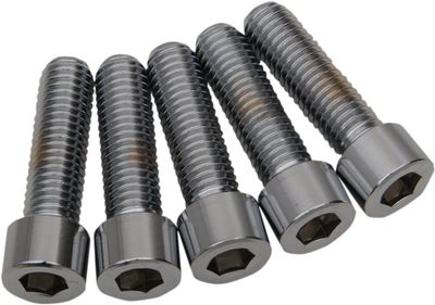 Insexskruvar Drag Specialties Coarse 1/2X13X2 1/2-13X2 slät krom (5-pack)