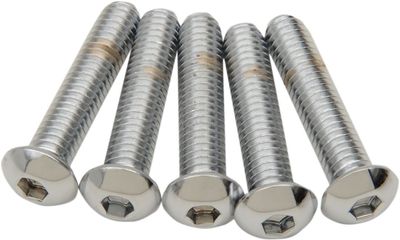 Skruvar Drag Specialties 5/16-18X1.25 5/16X18X1-1/4 kupolhuvud krom (5-pack)