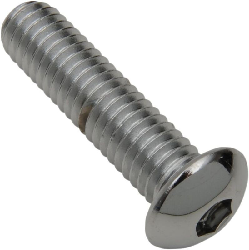 Skruvar Drag Specialties 3/8-16X1.5 3/8X16X1-1/2 kupolhuvud krom (5-pack)