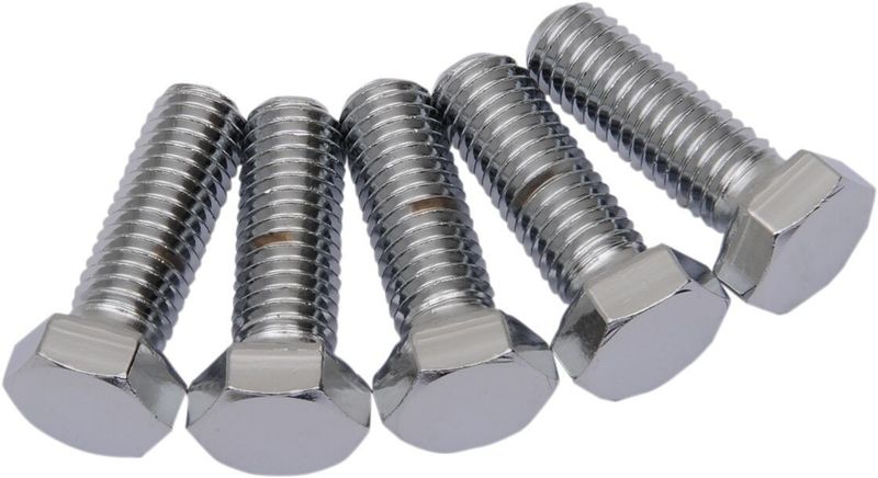 Skruvar Drag Specialties Hex-Head 1/2X13X2 1/2-13X2 krom (5-pack)