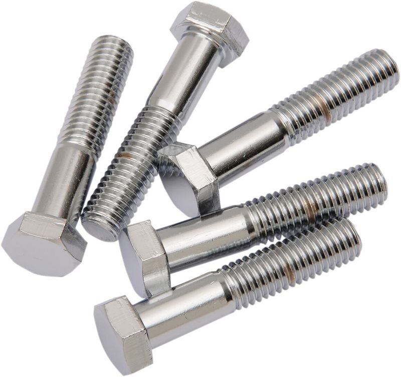 Skruvar Drag Specialties Hex-Head 1/2-13X2.75 1/2X13X2.3/4 krom (5-pack)
