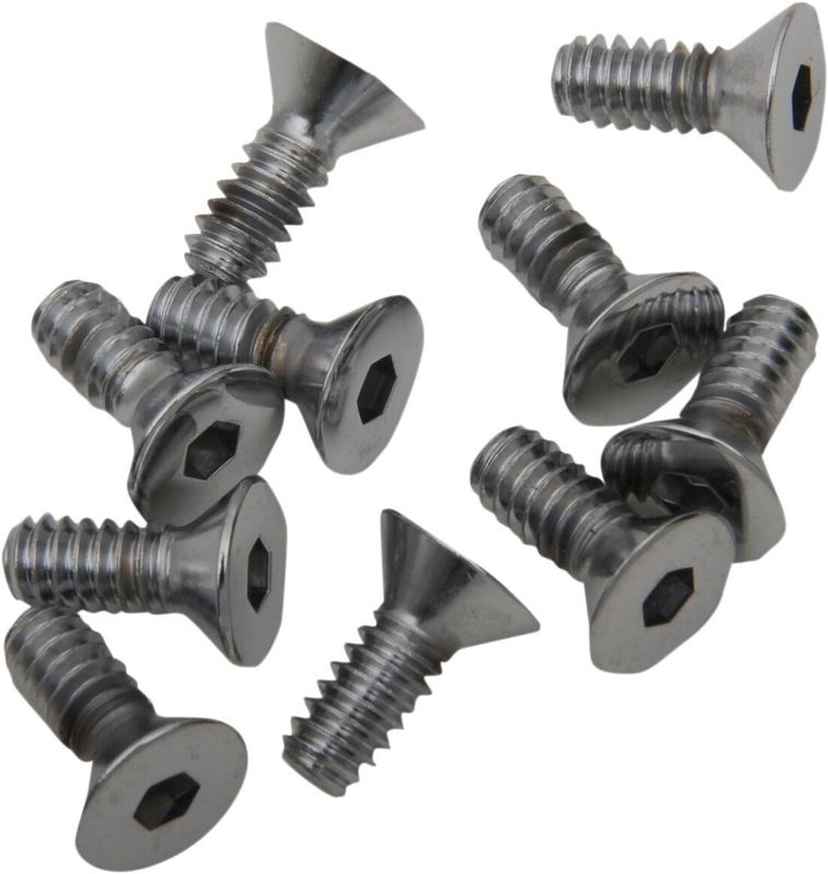Insexskruvar Drag Specialties Countersunk 10X24X1/2 10-24X0.5 krom matt (10-pack)