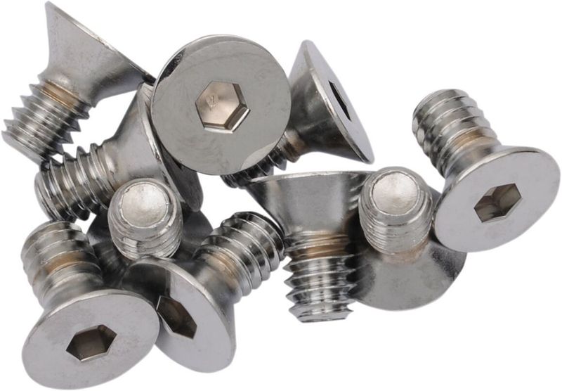 Insexskruvar Drag Specialties Countersunk 1/4-20X0.625 1/4X20X5/8 krom matt (10-pack)
