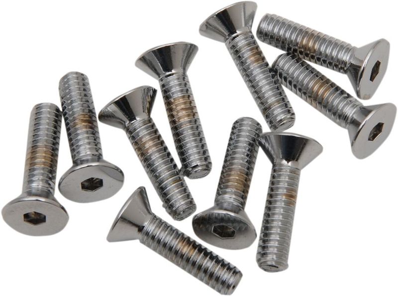 Insexskruvar Drag Specialties Countersunk 1/4-20X1.5 1/4X20X1.1/4 krom matt (10-pack)
