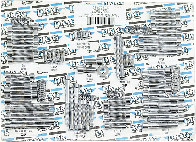 Skruv Drag Specialties Sockt krom slät H-D 99-04