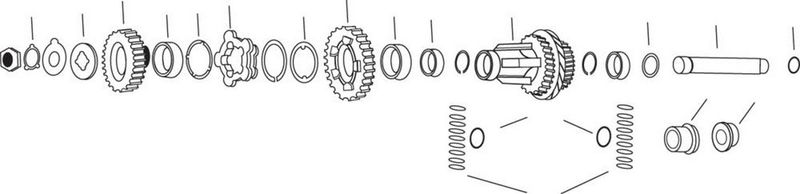 Ändplatta utgående axel Eastern Motorcycle Parts FX 78-79, Touring 74-79 (5-pack)