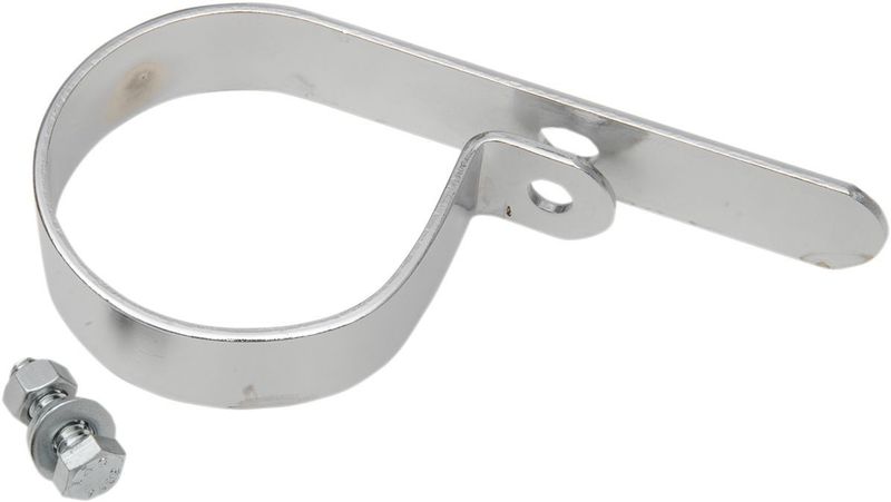 Ljuddämpare Paughco P-clamp 3" krom lång universal