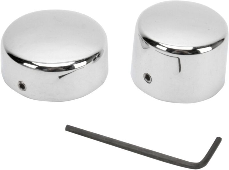 Lock hjulaxel Drag Specialties Axle 3/4" krom bak H-D 57-85