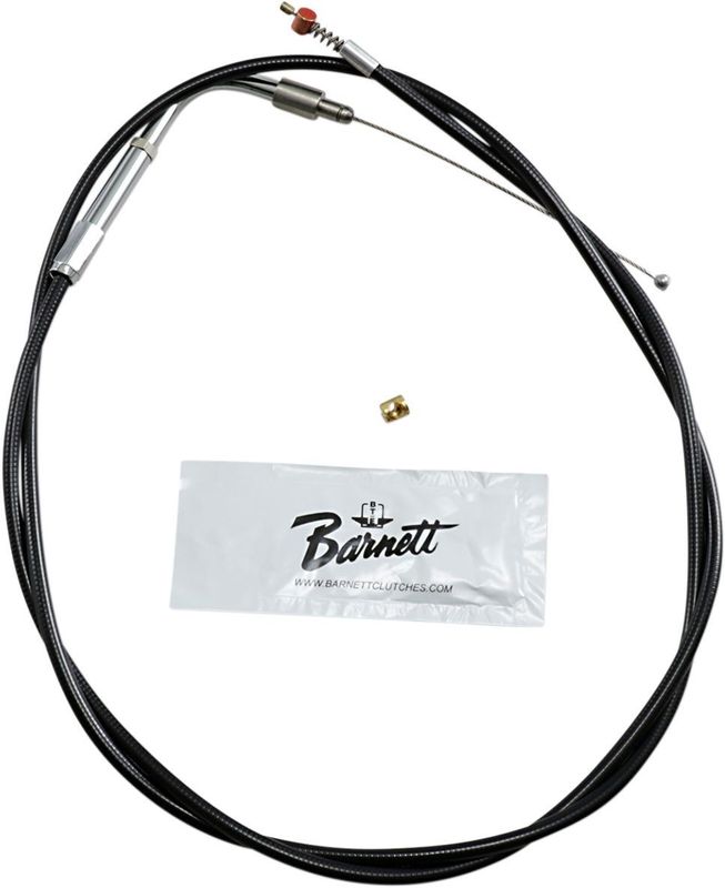 Returvajer gashandtag Barnett Idle CABLE+6 svart vinyl överstorlek Touring 02-06