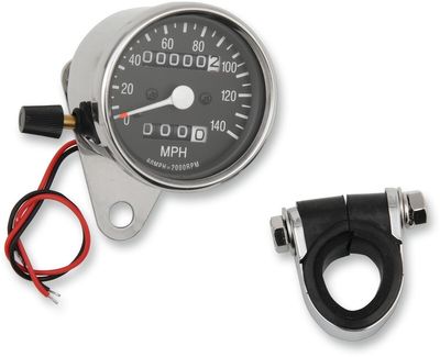 Hastighetsmätare Drag Specialties Spdo 2.4 krom svart FXR 84-92