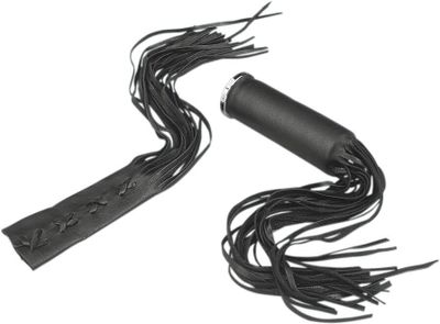 Kåpor handtag Drag Specialties Fringed läder gummi svart