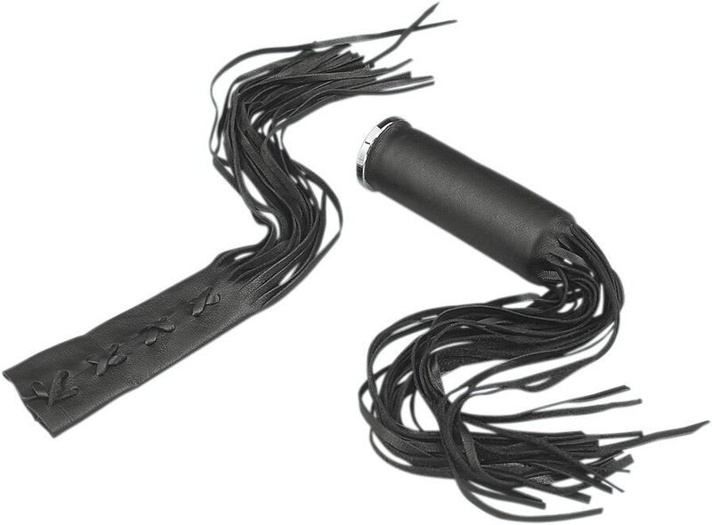 Kåpor handtag Drag Specialties Fringed läder gummi svart