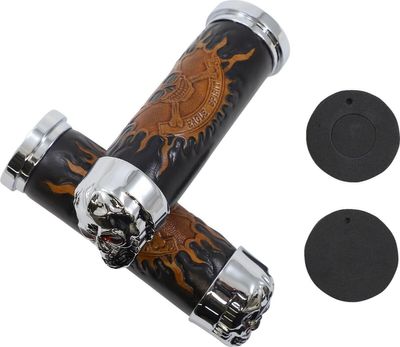Handtag Drag Specialties skalle röd krom H-D 82-22