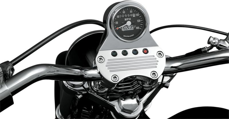 Hastighetsmätare Drag Specialties krom svart FXR 84-92