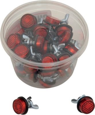 Reflexer nummerplåt Chris Products röda (40-pack)