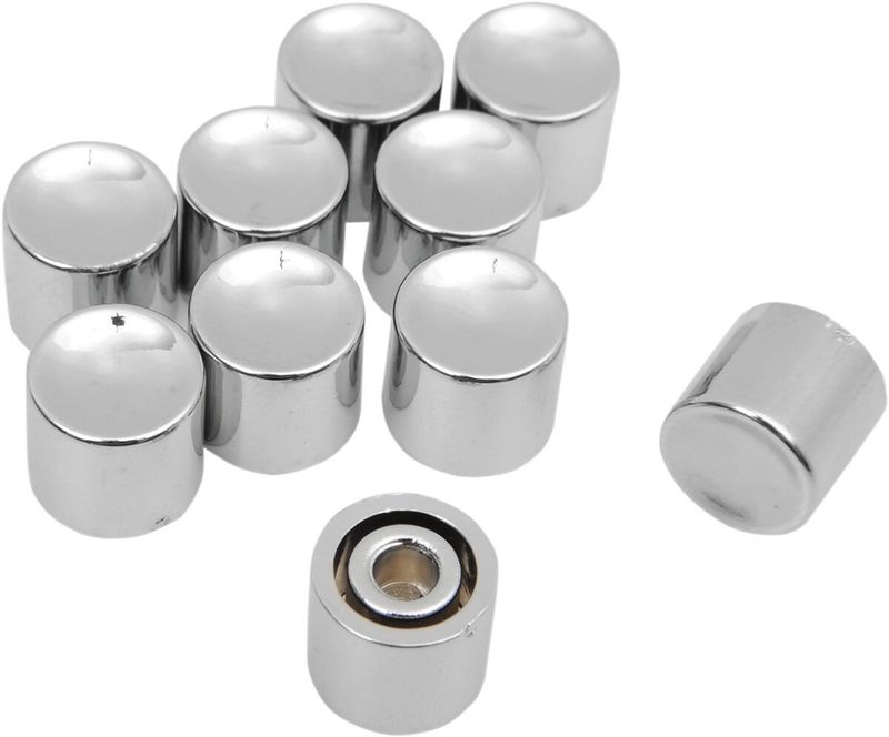 Knappar styrströmbrytare Drag Specialties svartkrom lång Touring 74-75 (10-pack)