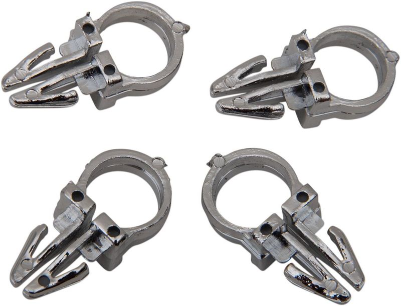 Kabelklämmor styre Drag Specialties krom 3/8" (4-pack)