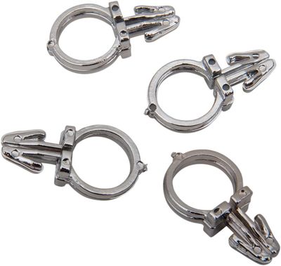 Kabelklämmor styre Drag Specialties krom 1/2" (4-pack)