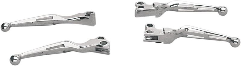 Handtagssats Drag Specialties spårad bred krom H-D 82-95