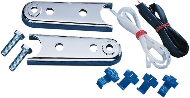Flyttsats blinkers Drag Specialties krom bak Softail 85-01, FX 85-86