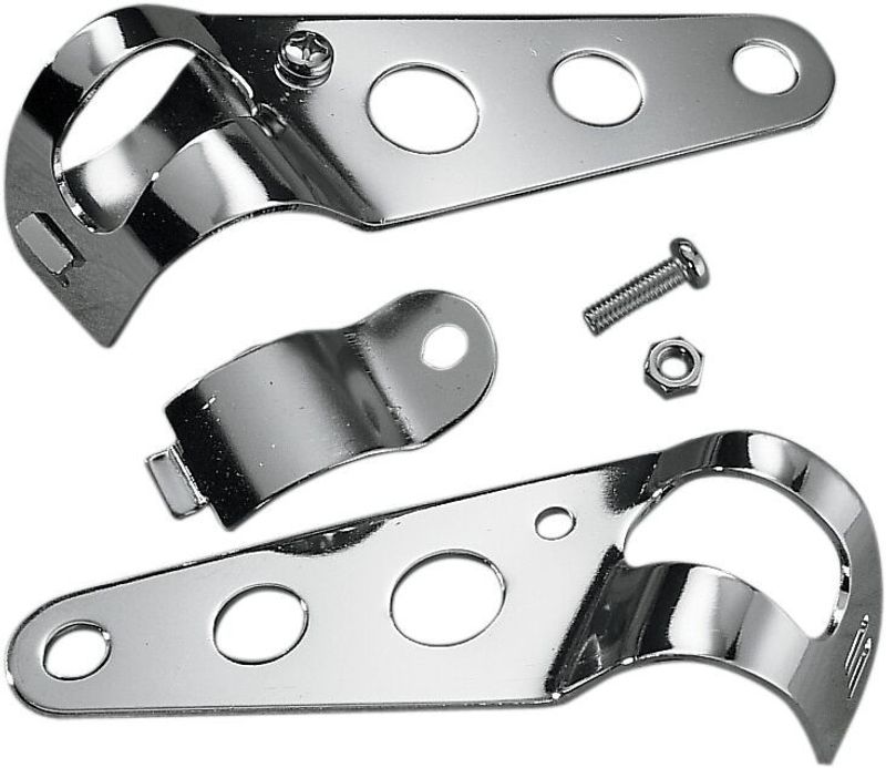 Fästen strålkastare Drag Specialties Side-Mount Hdlite krom
