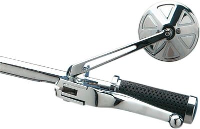 Spegel Drag Specialties Ness Stealth 6 W/long rund krom