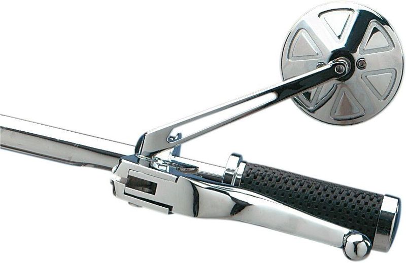 Spegel Drag Specialties Ness Stealth 6 W/long rund krom
