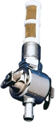 Bensinkran Drag Specialties NPT Early-style Straight-outlet 3/8" krom H-D 57-61