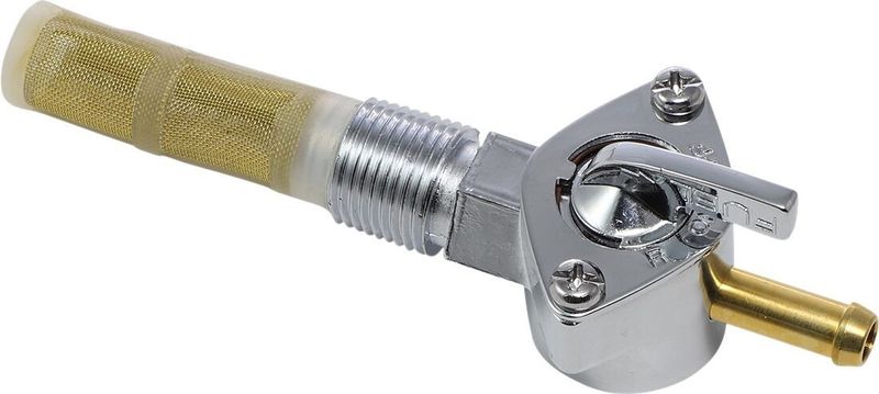 Bensinkran Drag Specialties NPT Late-style Straight-outlet 3/8" krom H-D 57-61