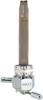 Bensinkran Pingel Power-Flo krom vänster Big Twin, XL Sportster 75-06