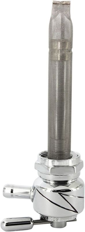 Bensinkran Pingel Power-Flo Lightning rund vänster Big Twin, XL Sportster 75-06