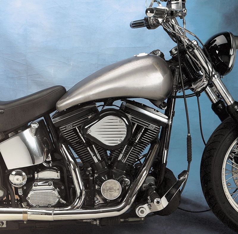 Bensintank Drag Specialties Two-Piece Flat-Side 2" förlängd Softail 85-89