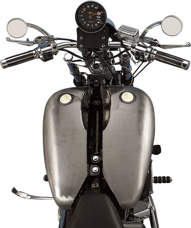 Bensintank Drag Specialties Two-Piece Flat-Side 2" förlängd Softail 85-89