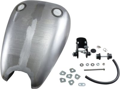 Bensintank Drag Specialties Smooth-Top QuickBob Rubber-Mount Caps förlängd gummi