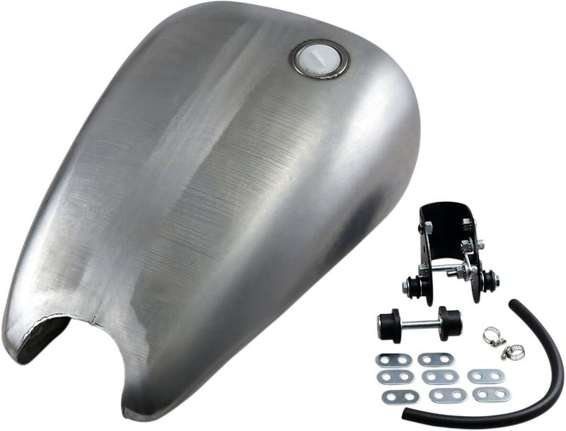 Bensintank Drag Specialties Smooth-Top QuickBob Rubber-Mount 1 förlängd gummi