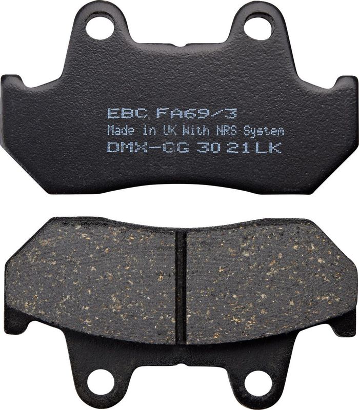 Bromsbelägg EBC FA069/3 organiska Honda GL 1200 Goldwing 84-86 m.fl.