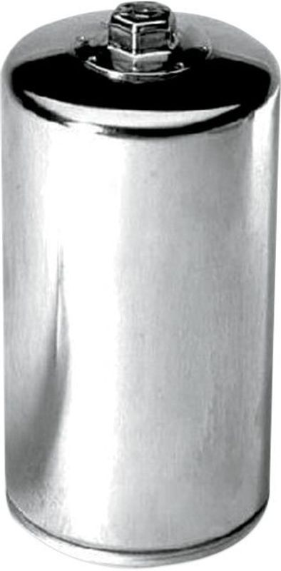 Toppmutter oljefilter K&N krom Dyna 91-98