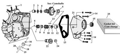 Sprängskiss kamkåpa Big Twin 70–99, position 24