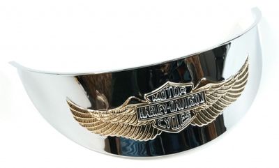 Harley Davidson Gold/Logo Headlamp Visor OEM: 67751-91T