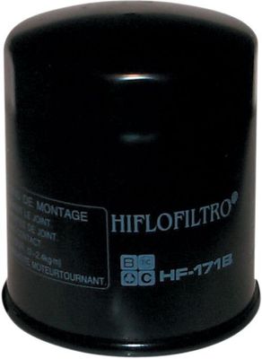 Oljefilter HiFlofiltro HF171B Twin svart