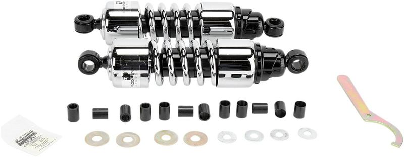 Stötdämpare Progressive Suspension 412 krom Honda 87-09, Kawasaki 96-08, Triumph 04-09