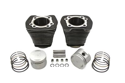 Cylinder och kolvsats V-Twin svart Evolution