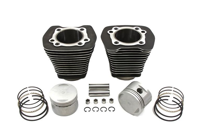 Cylinder och kolvsats V-Twin svart Evolution