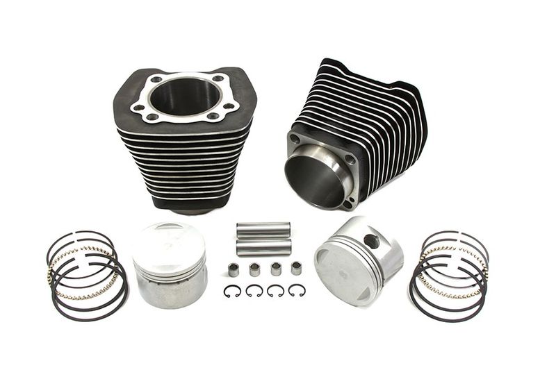 Cylinder och kolvsats V-Twin svart Evolution