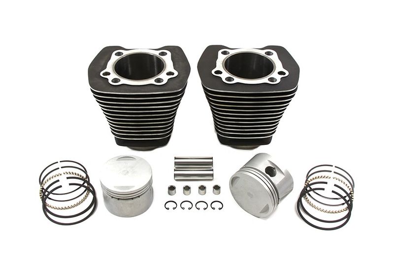 Cylinder och kolvsats V-Twin svart Evolution