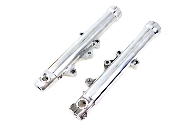 Gaffelben V-Twin underben 39 mm dubbla skivor polerad