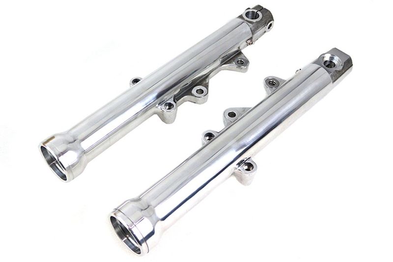 Gaffelben V-Twin underben 39 mm dubbla skivor polerad