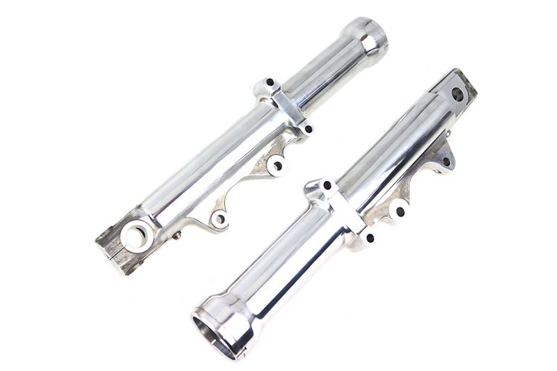 Gaffelben V-Twin underben 39 mm dubbla skivor polerad
