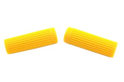 Handtagssats V-Twin Original Rib gul