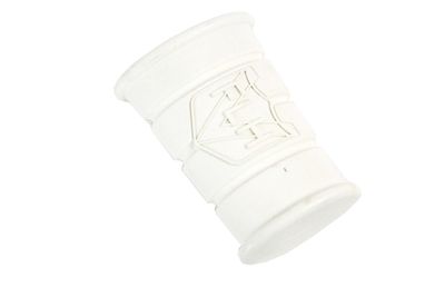 Pedalgummi kickstart V-Twin FLH-logo vit